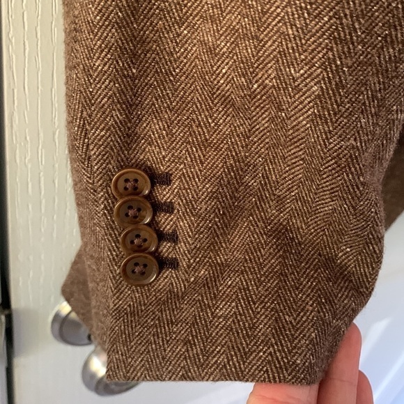 Abbeydale brown herringbone sport blazer classic size‎ 42R 100% wool - Picture 5 of 15